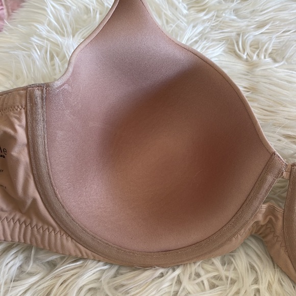 Ambrielle tan underwire padded bra super soft full coverage sz 38DDD criss cross - Picture 7 of 16